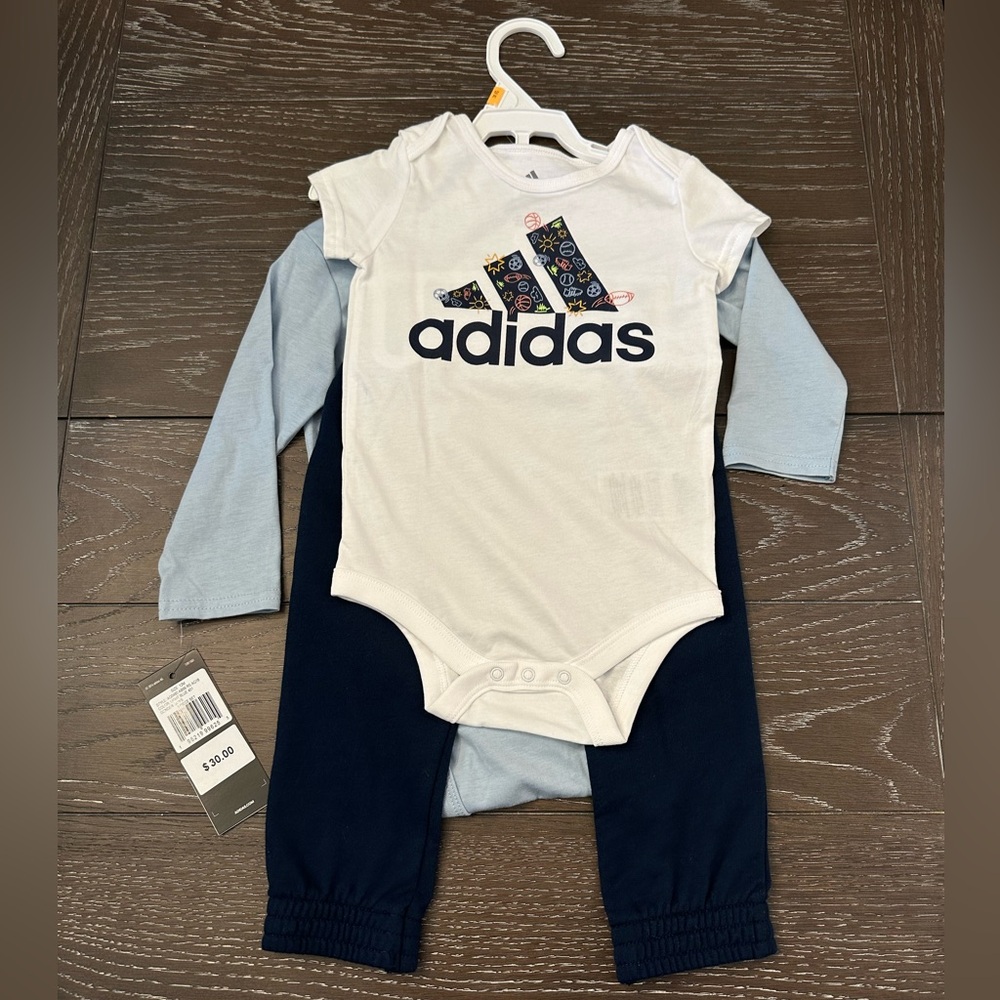 Adidas Baby Boy (Infant) 3-Piece Set - Size 12 Months - NWT